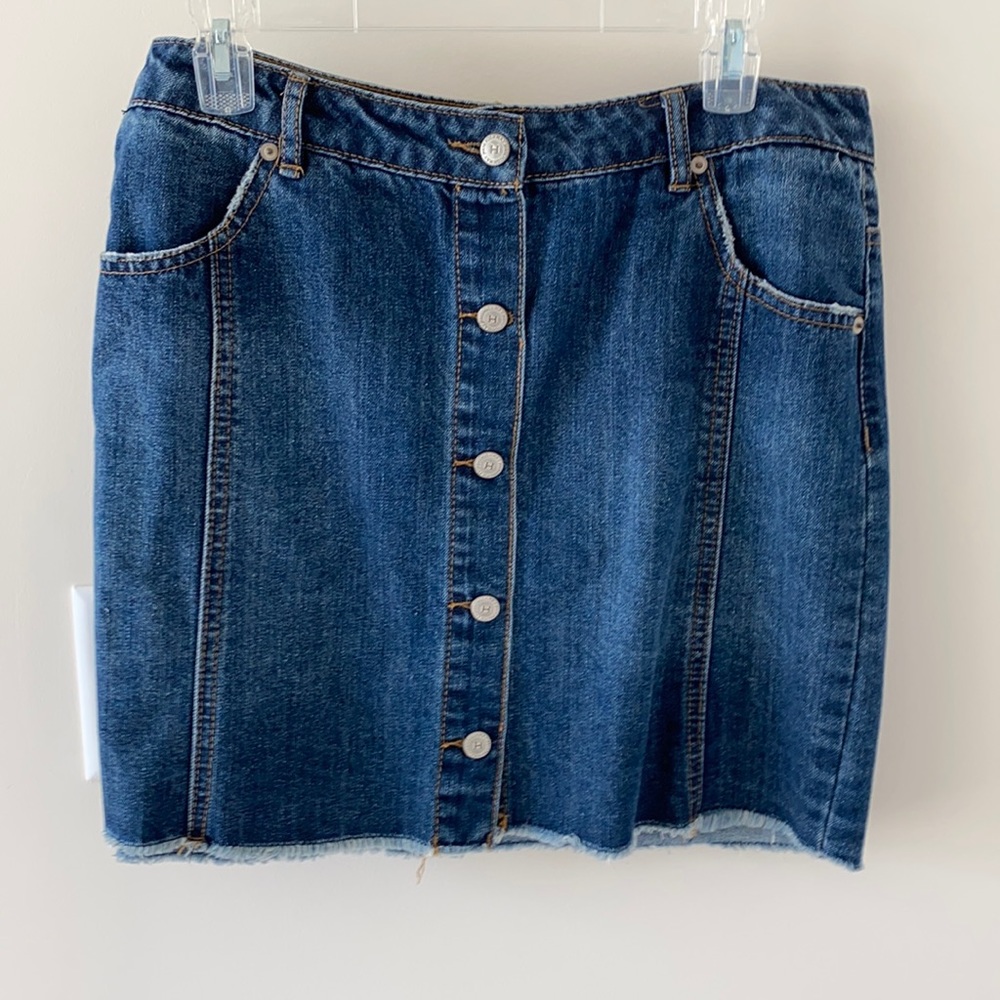 Jean Skirt with Buttons